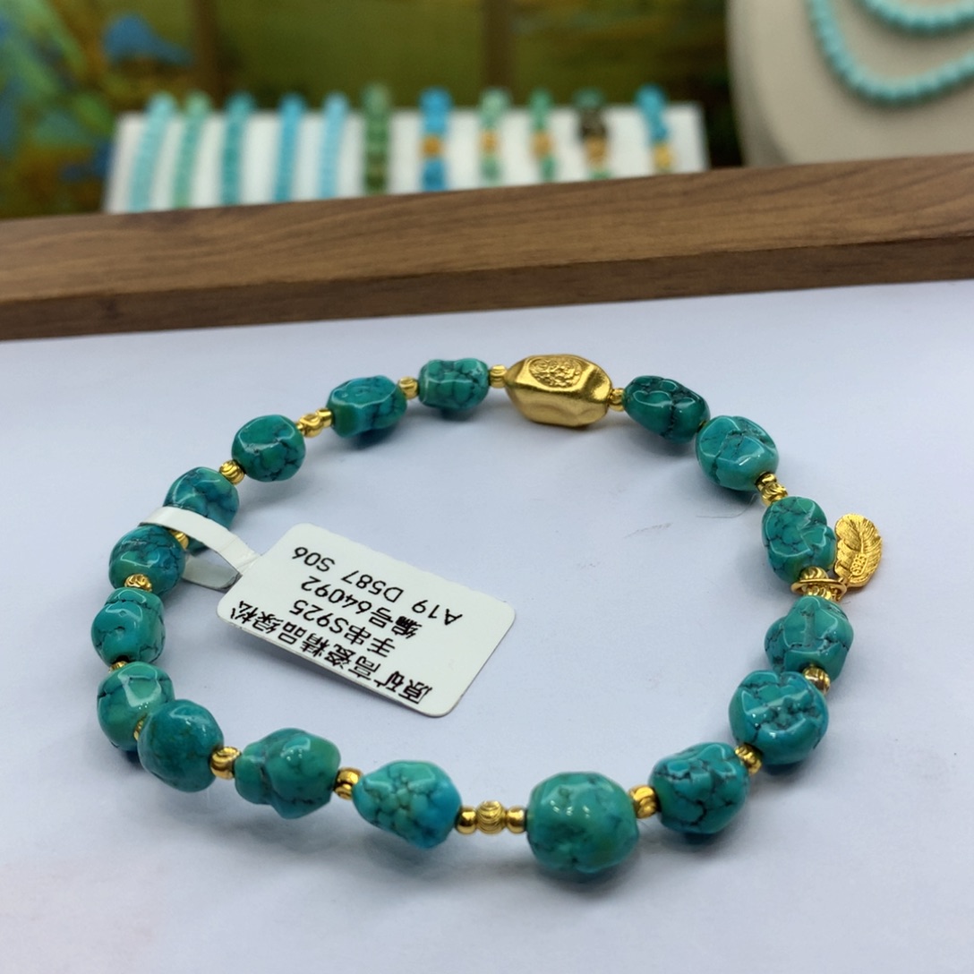 绿松石手链银S925镶嵌