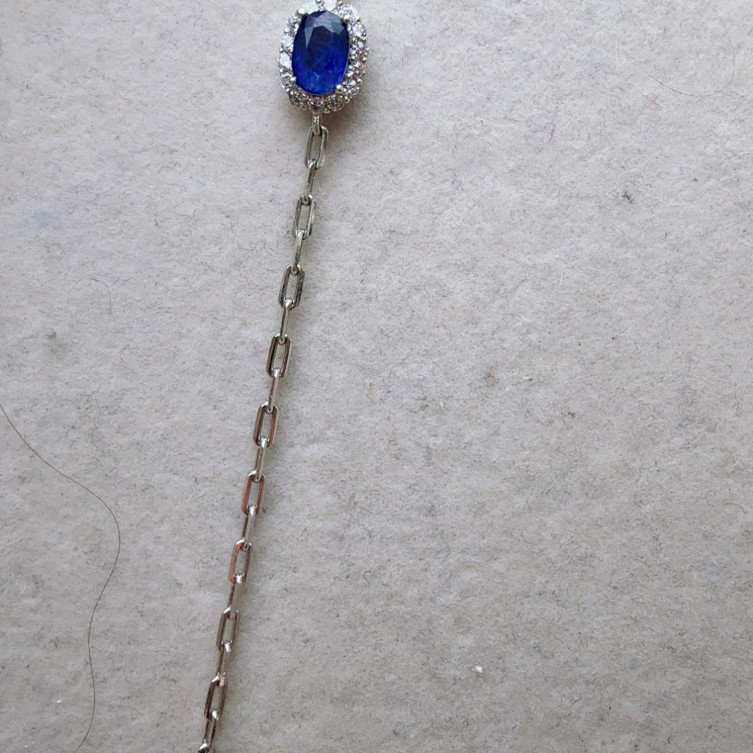 蓝宝石手链银S925镶嵌
