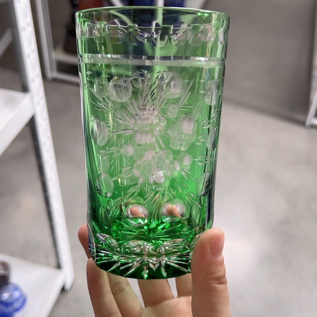 水晶玻璃平底款微瑕一个