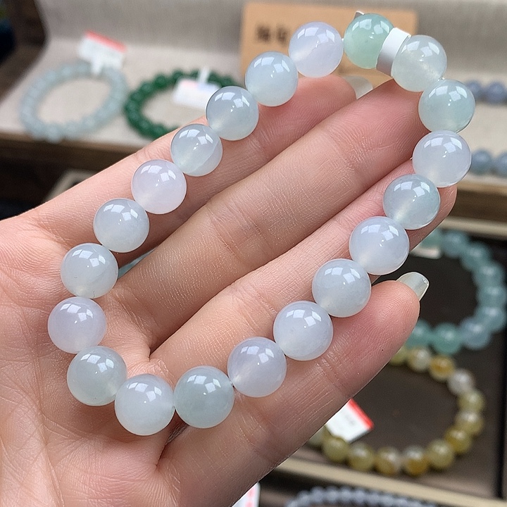 翡翠未镶嵌手链冰润，捡漏