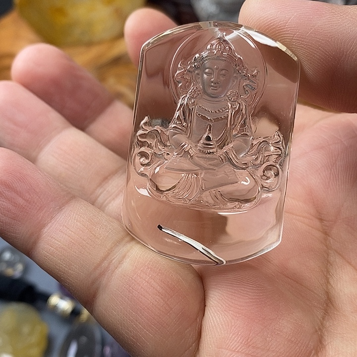 水晶颈饰未镶嵌观音