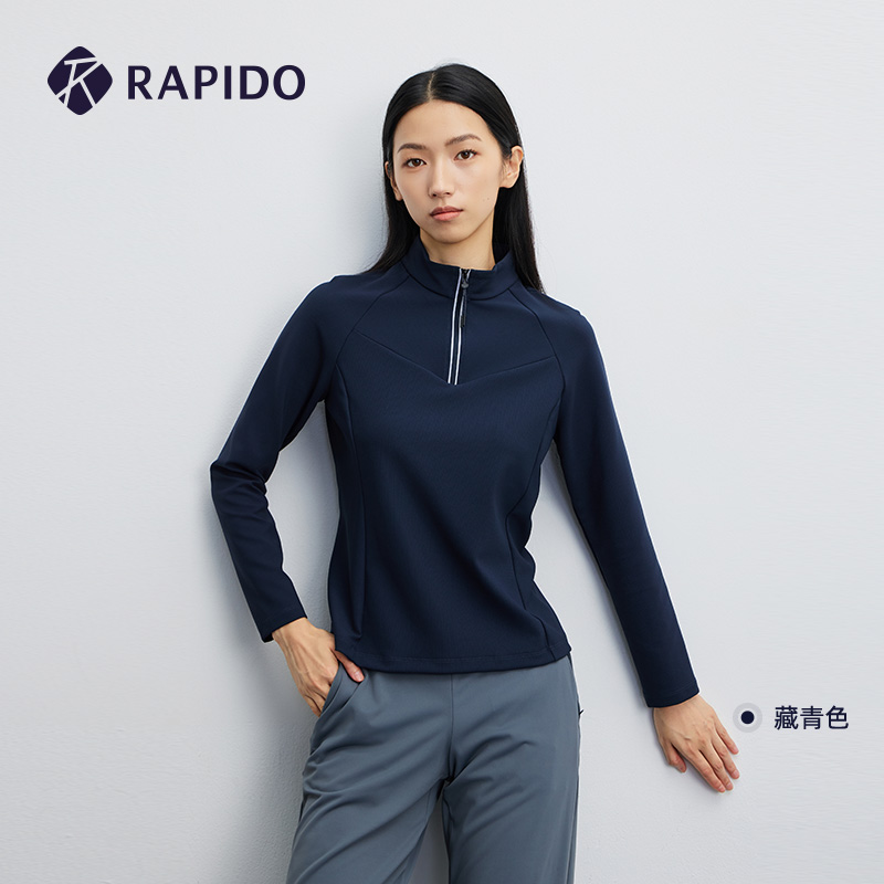 RAPIDO雳霹道2025年早秋女士运动休闲半拉链圆领套头衫CP5741E04