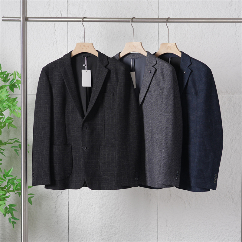 秋冬剪标款男士时尚商务休闲西服外套男款轻奢磨毛百搭单西Z1644
