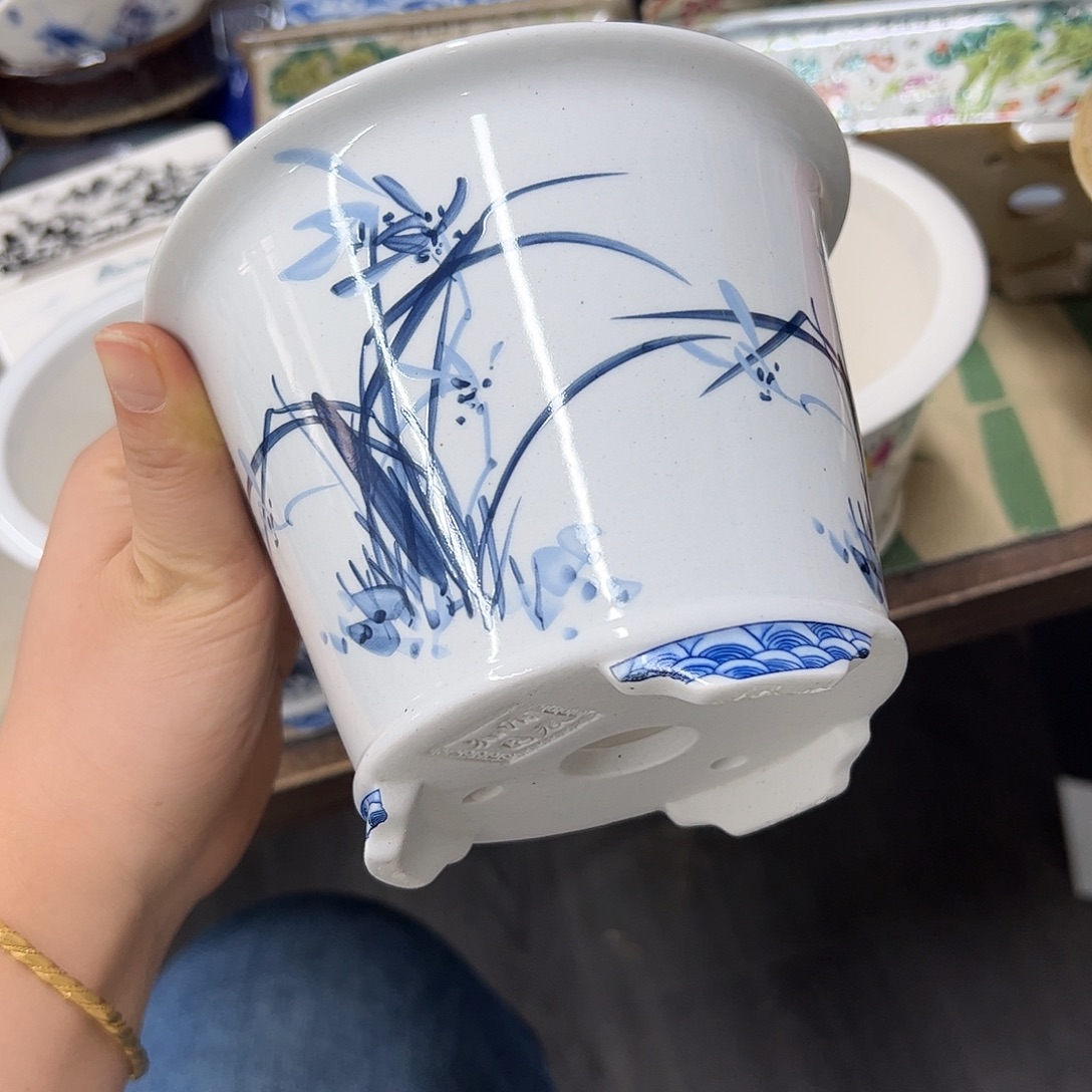 吉***景紫砂花盆754号瑕疵14.5/11.5cm