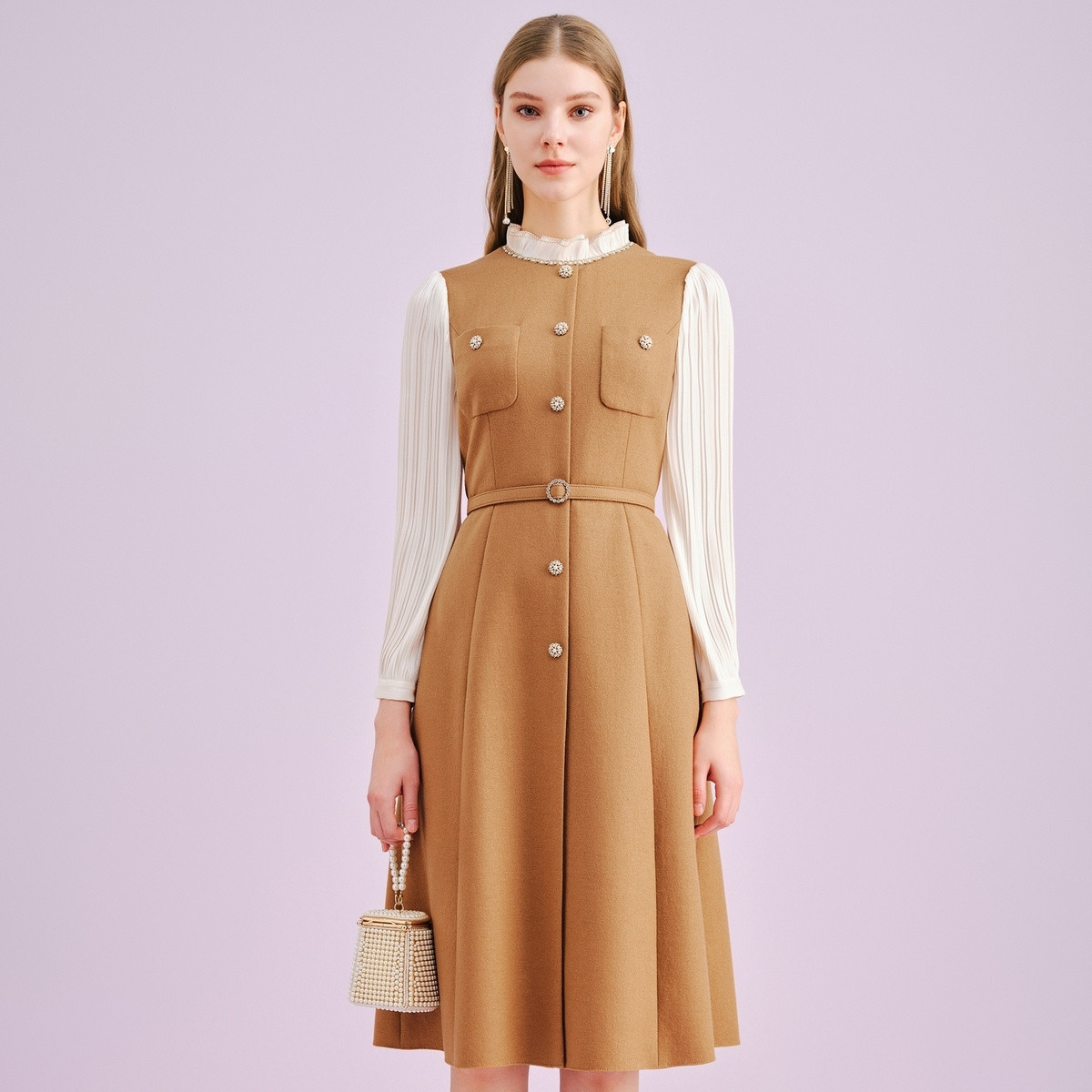 【晨粉专享价】La Koradior拉珂蒂法式高级感长裙秋季连衣裙裙子