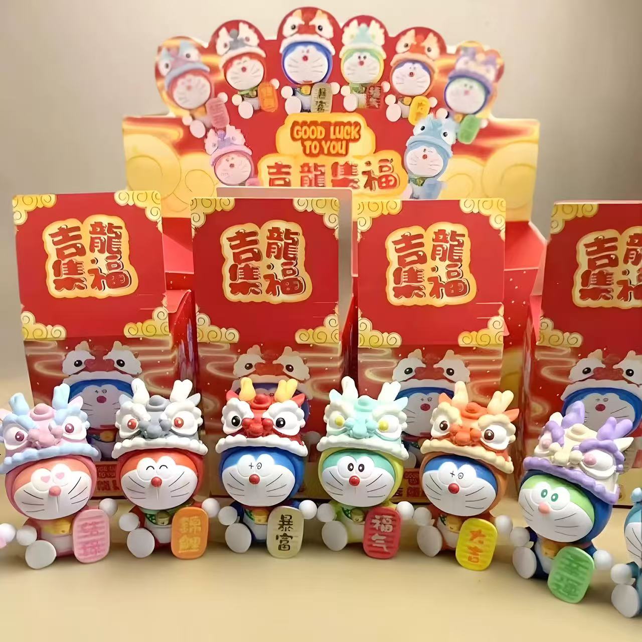 【哆哆拆盒】哆哆潮玩家居饰品盲盒直播吉龍集福玩偶公仔物品娃娃