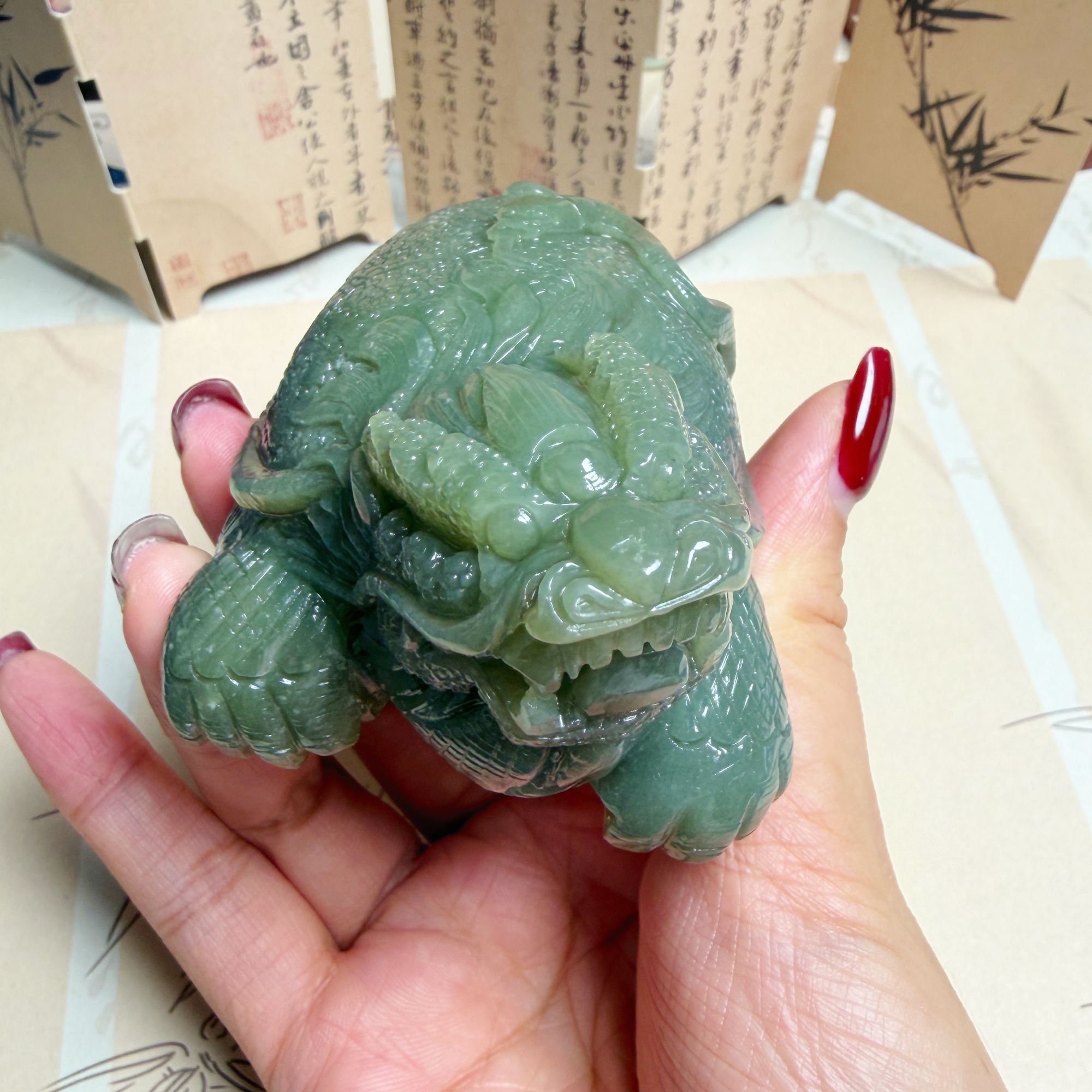天然和田玉龙龟摆件富贵长寿腰缠万贯送朋友长辈领导礼物