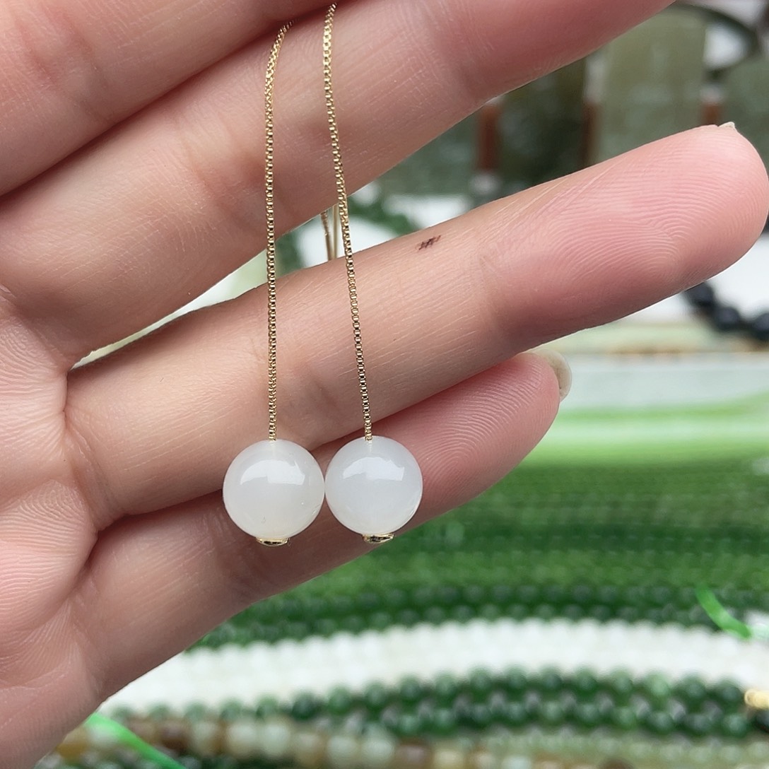 和田玉耳饰未镶嵌