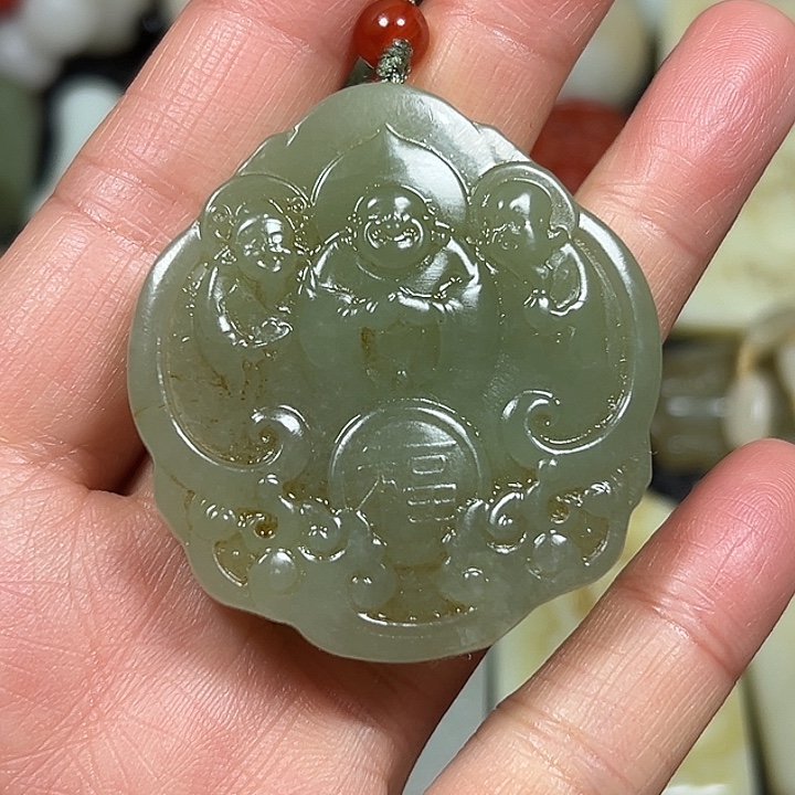 白玉菩提吊坠精选商品一物一图