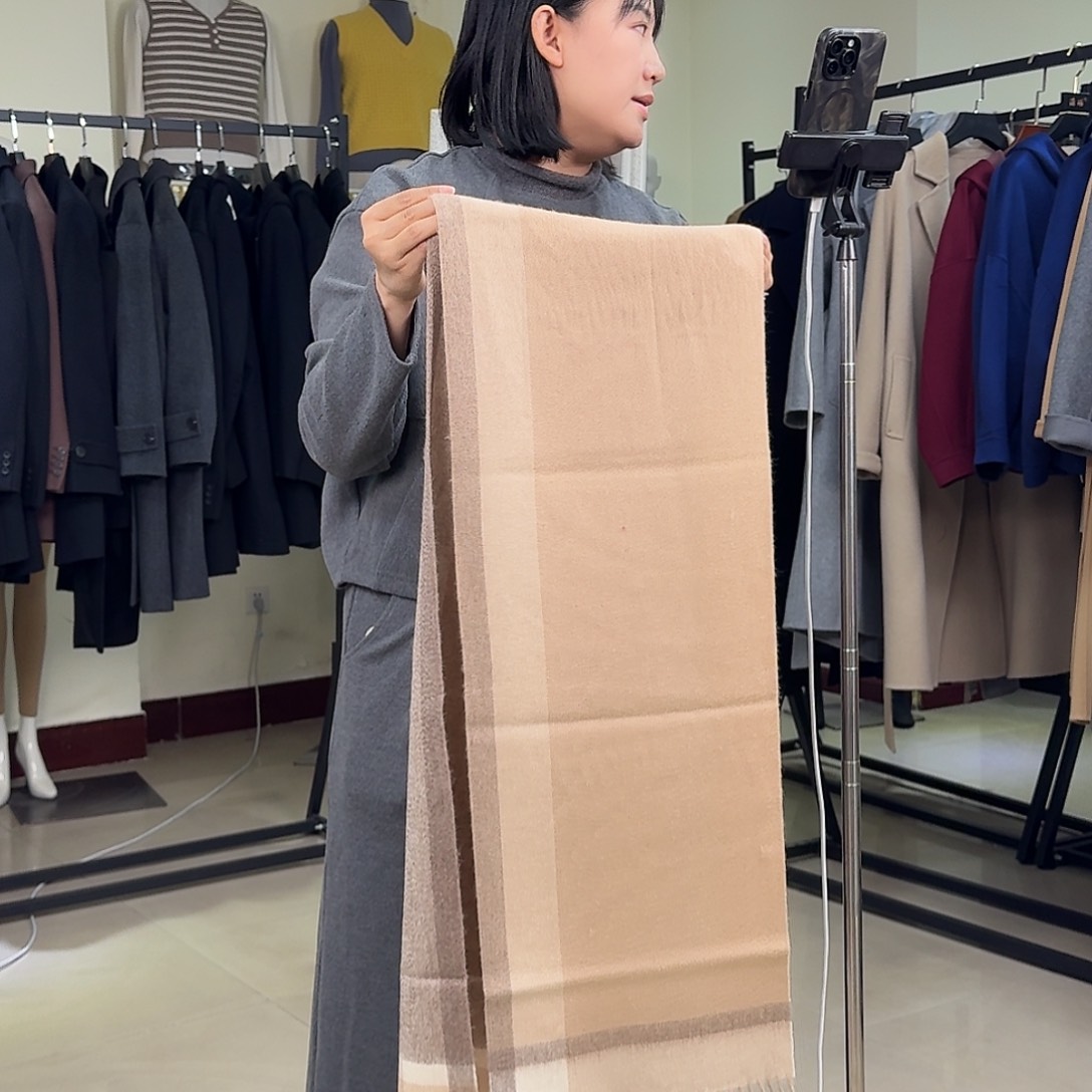 山羊绒纯羊绒保暖围巾090