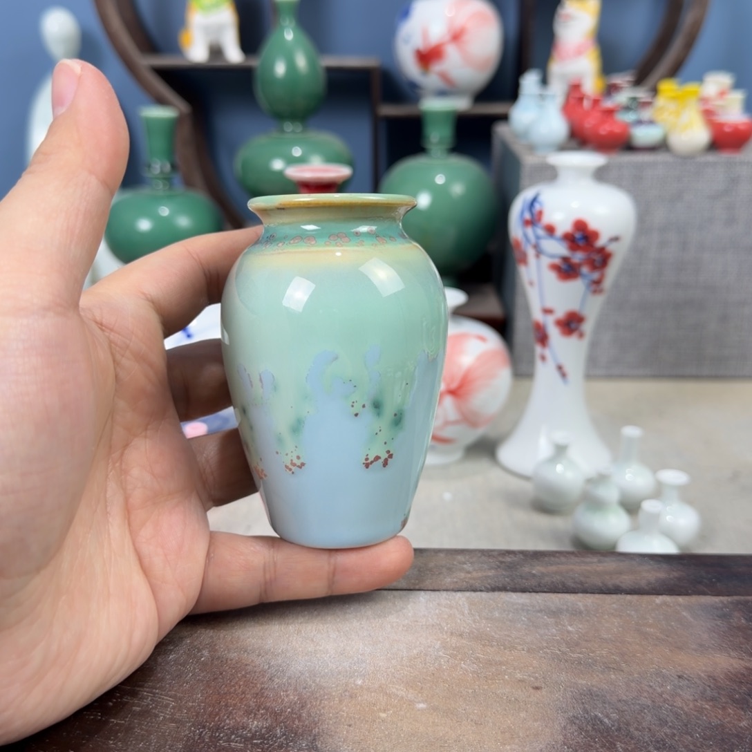 陶瓷手工小花器摆件
