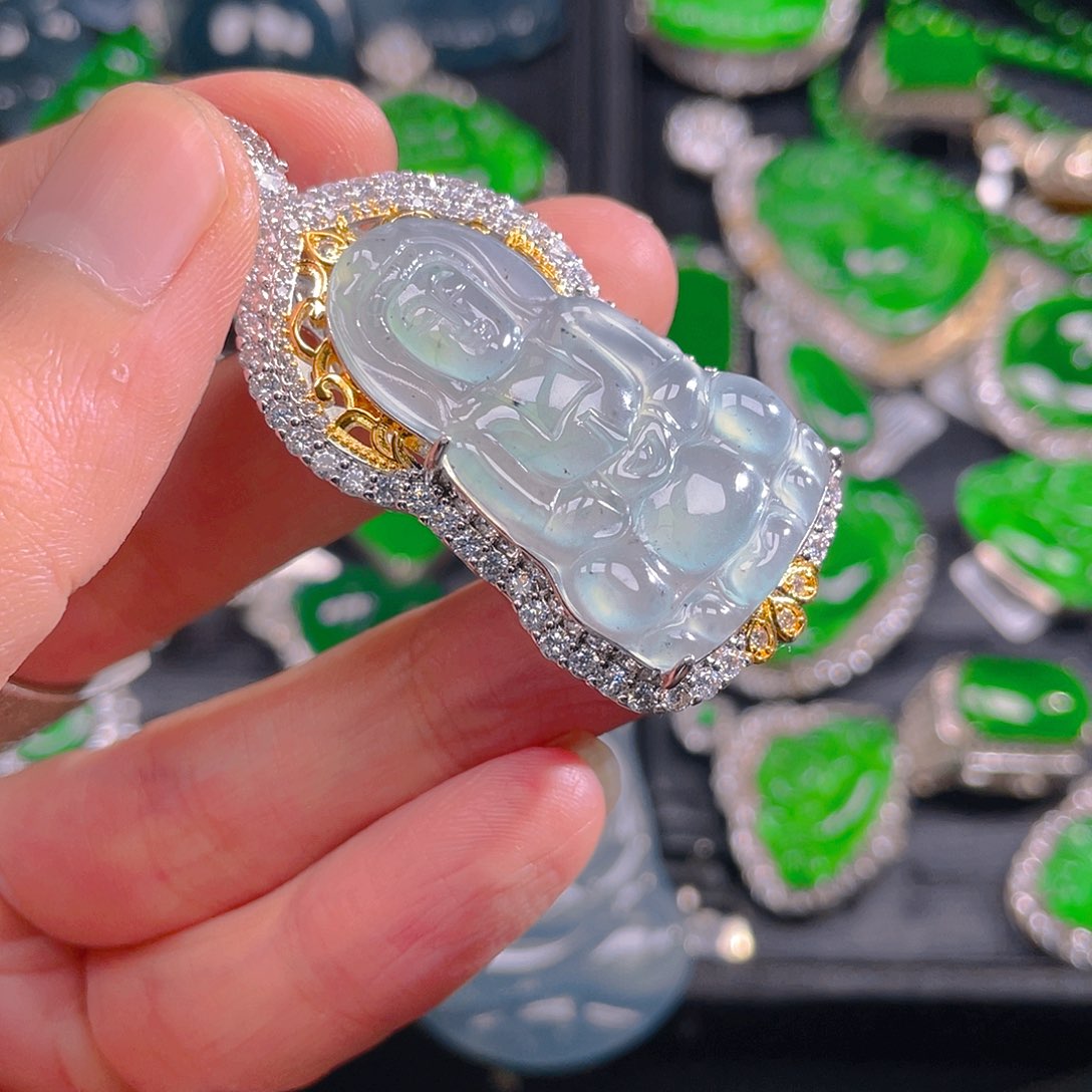 翡翠未镶嵌吊坠(不含链)