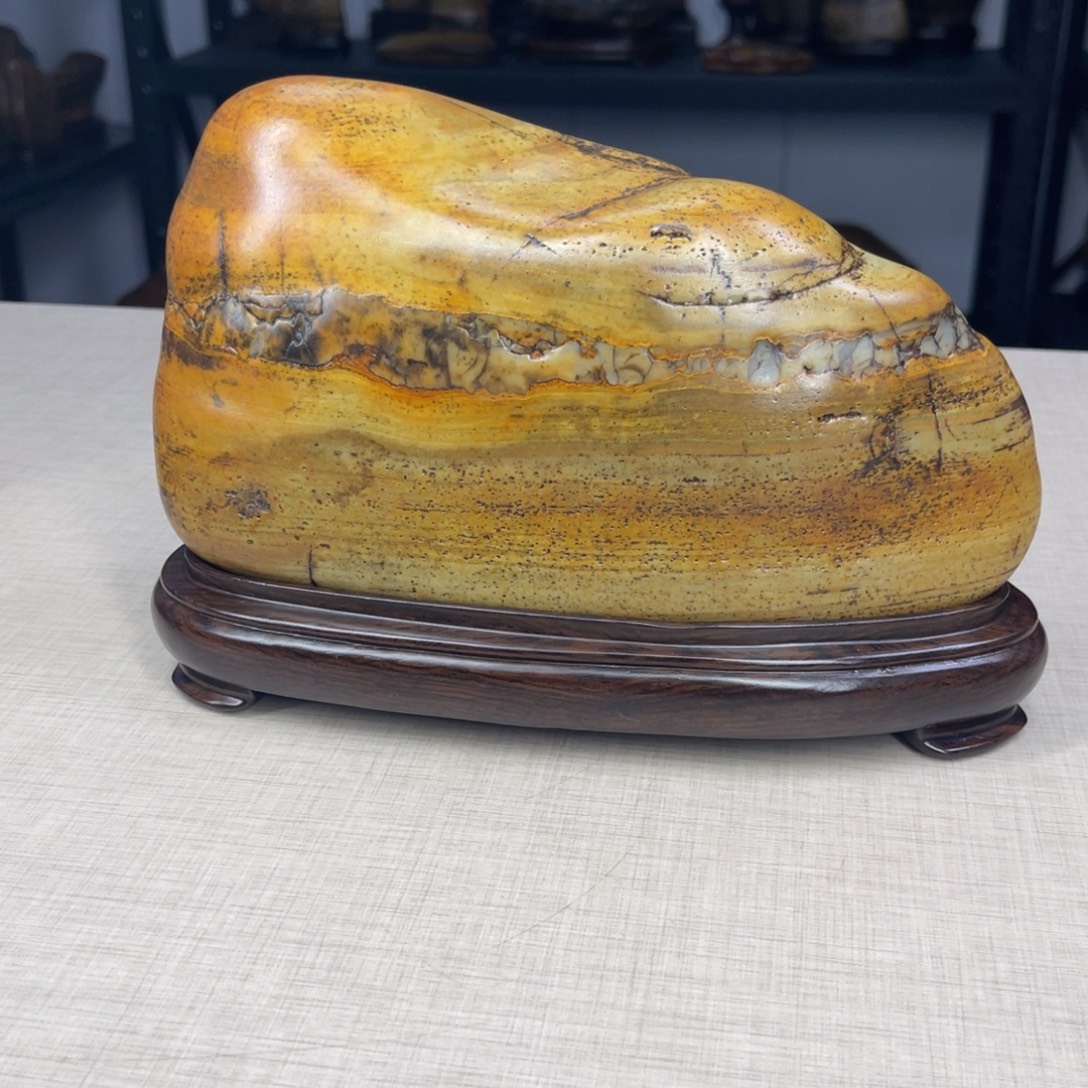 石材广西大化彩玉石配底座