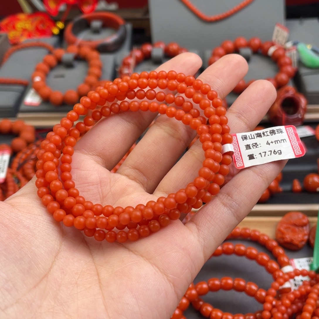 南红玛瑙4+mm 多圈未镶嵌꧁****