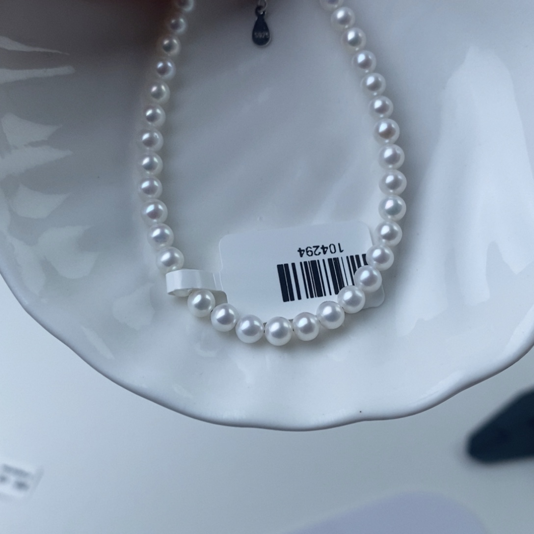 项链银S925镶嵌淡水珍珠104294