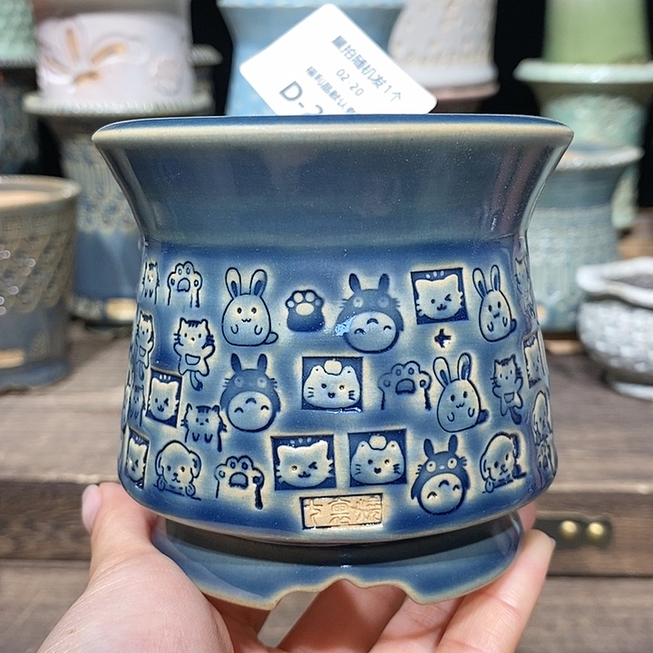 七里烧花盆2-20-215口径8