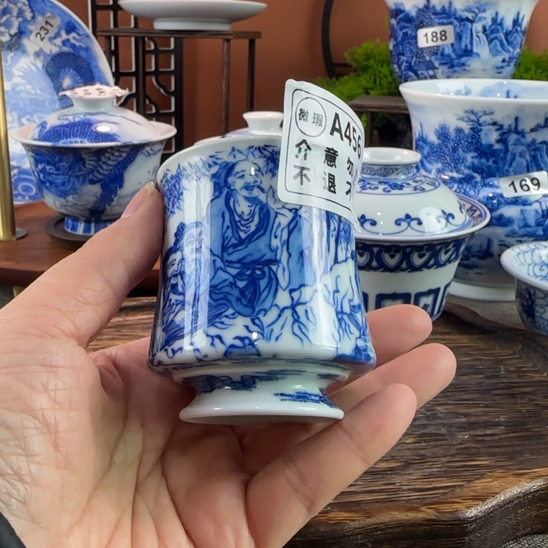 山**爷景德镇陶瓷手绘茶器456