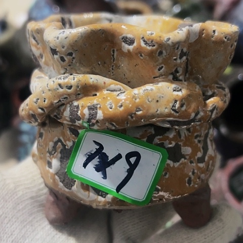 红陶粗陶花盆手工