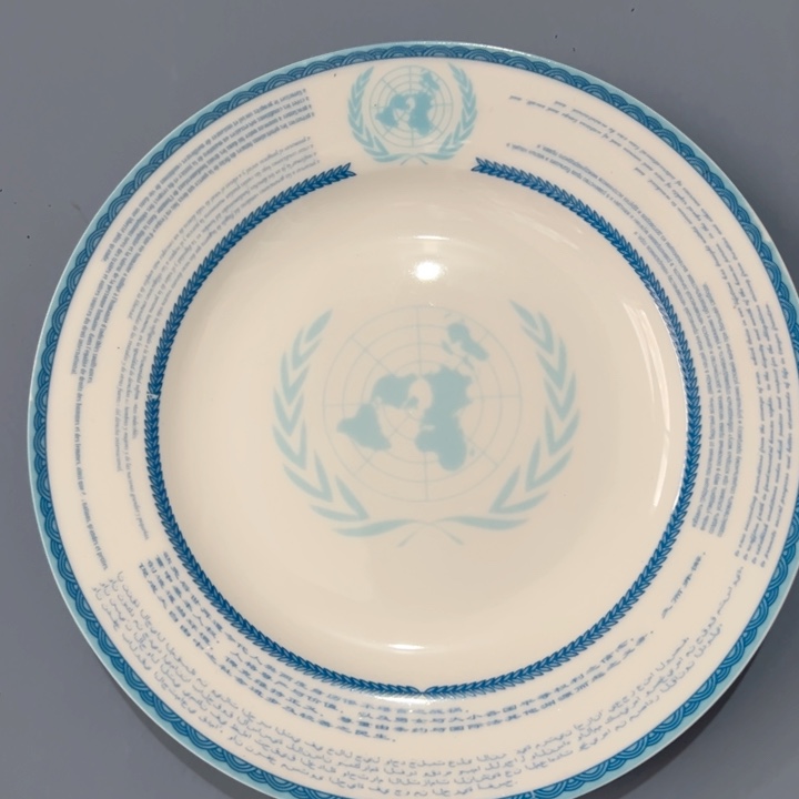 盘八寸地球村陶瓷