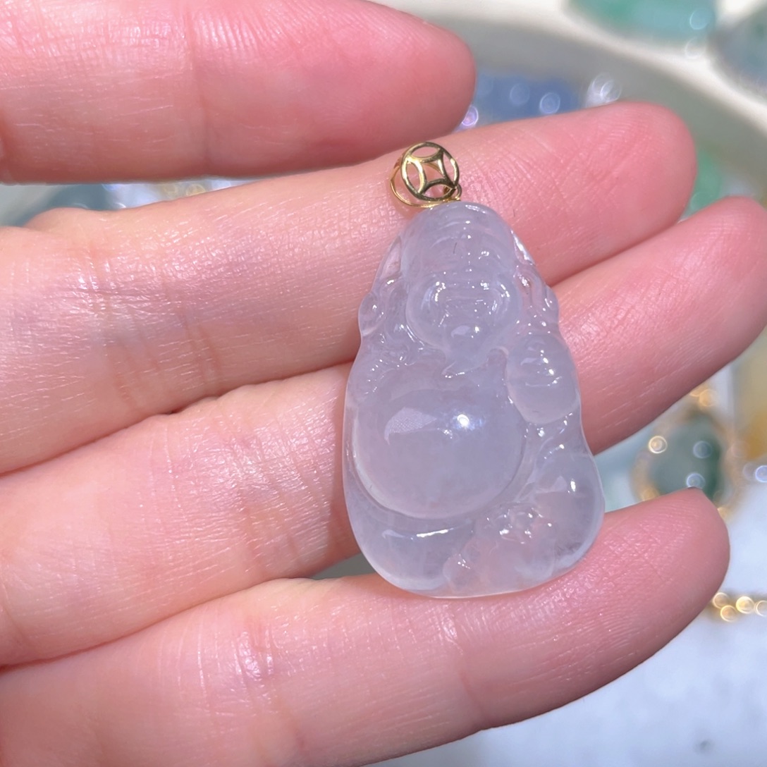 翡翠颈饰18K金镶嵌翡翠