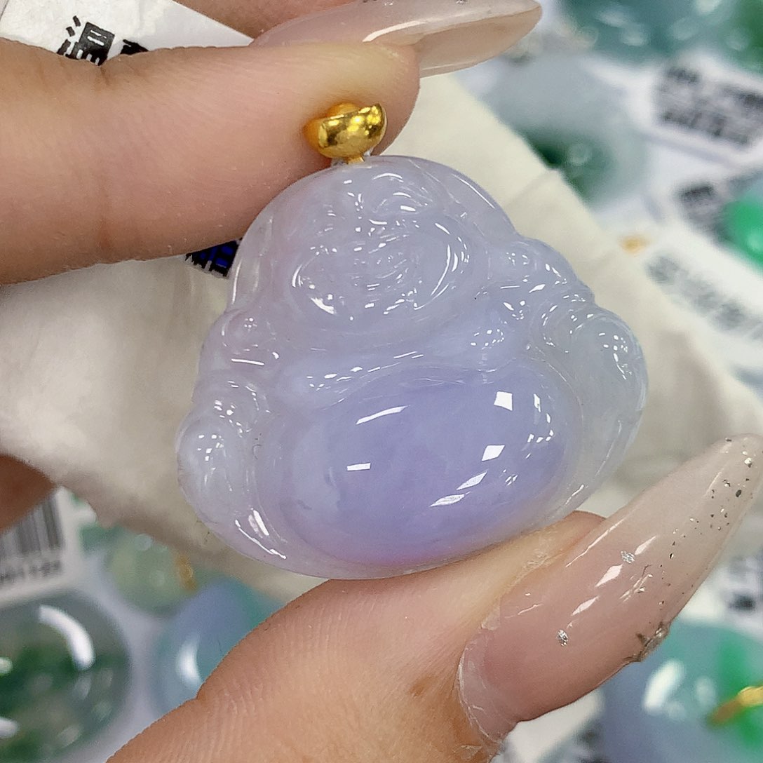 颈饰18K金镶嵌翡翠