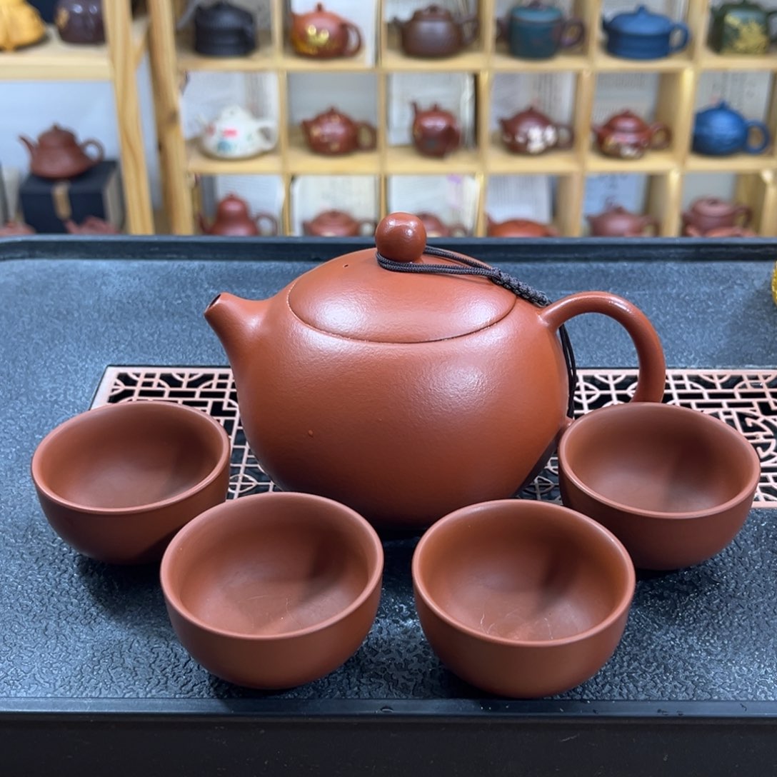 紫砂紫砂胖西施（一壶四杯）