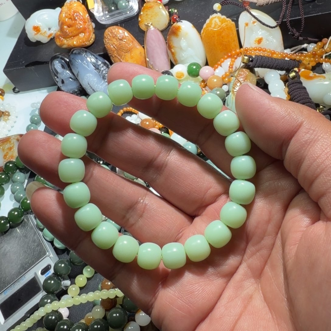 和田玉未镶嵌手链