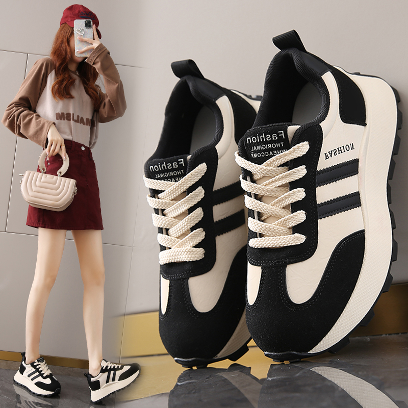 2025新款女鞋港风网红阿甘鞋春季新款时尚欧货运动阿甘鞋