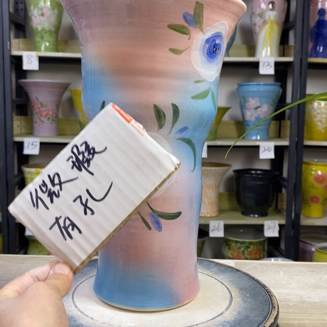 景德镇手工手绘陶瓷花盆