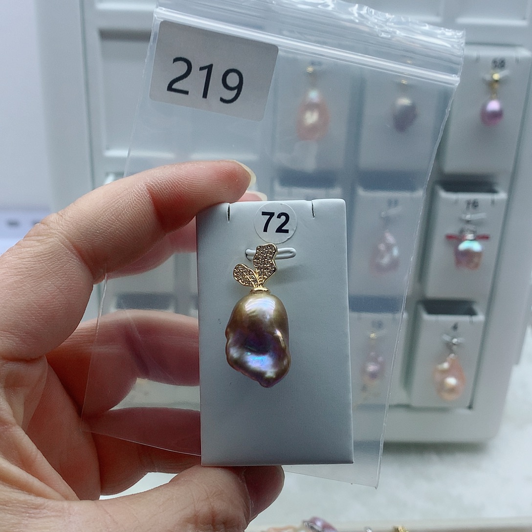 合金吊坠(不含链)淡水珍珠