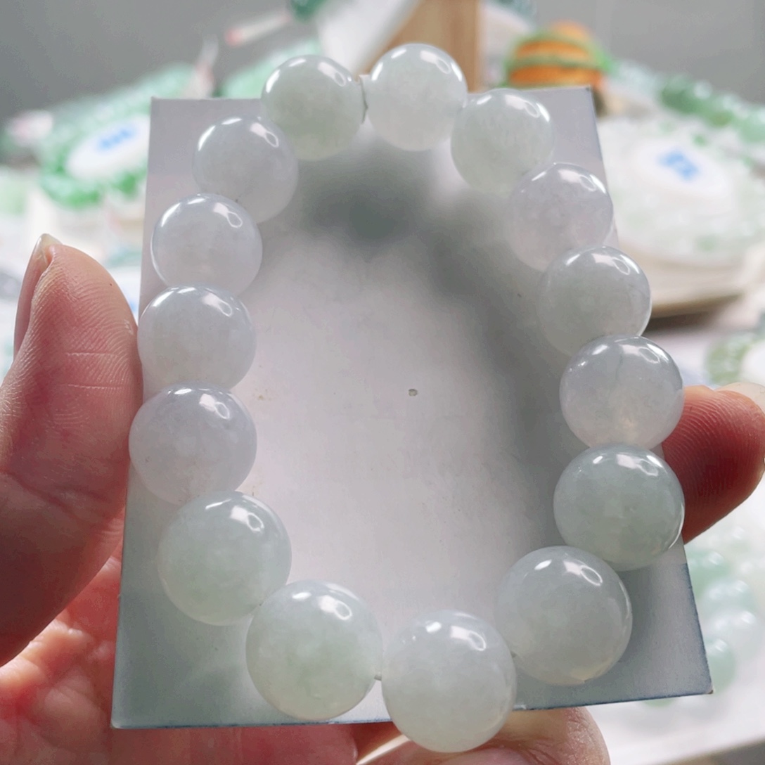 翡翠未镶嵌手链手串14