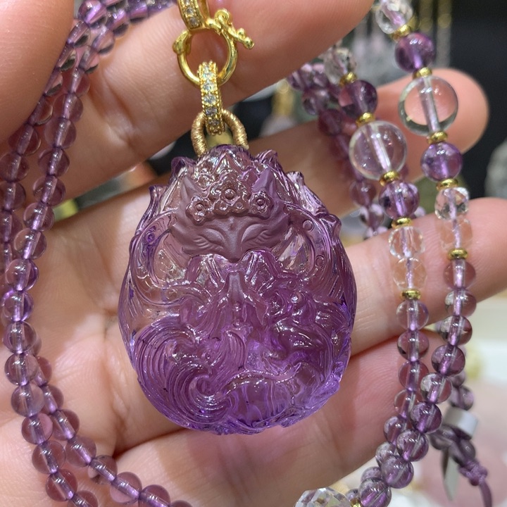 水晶颈饰未镶嵌天然