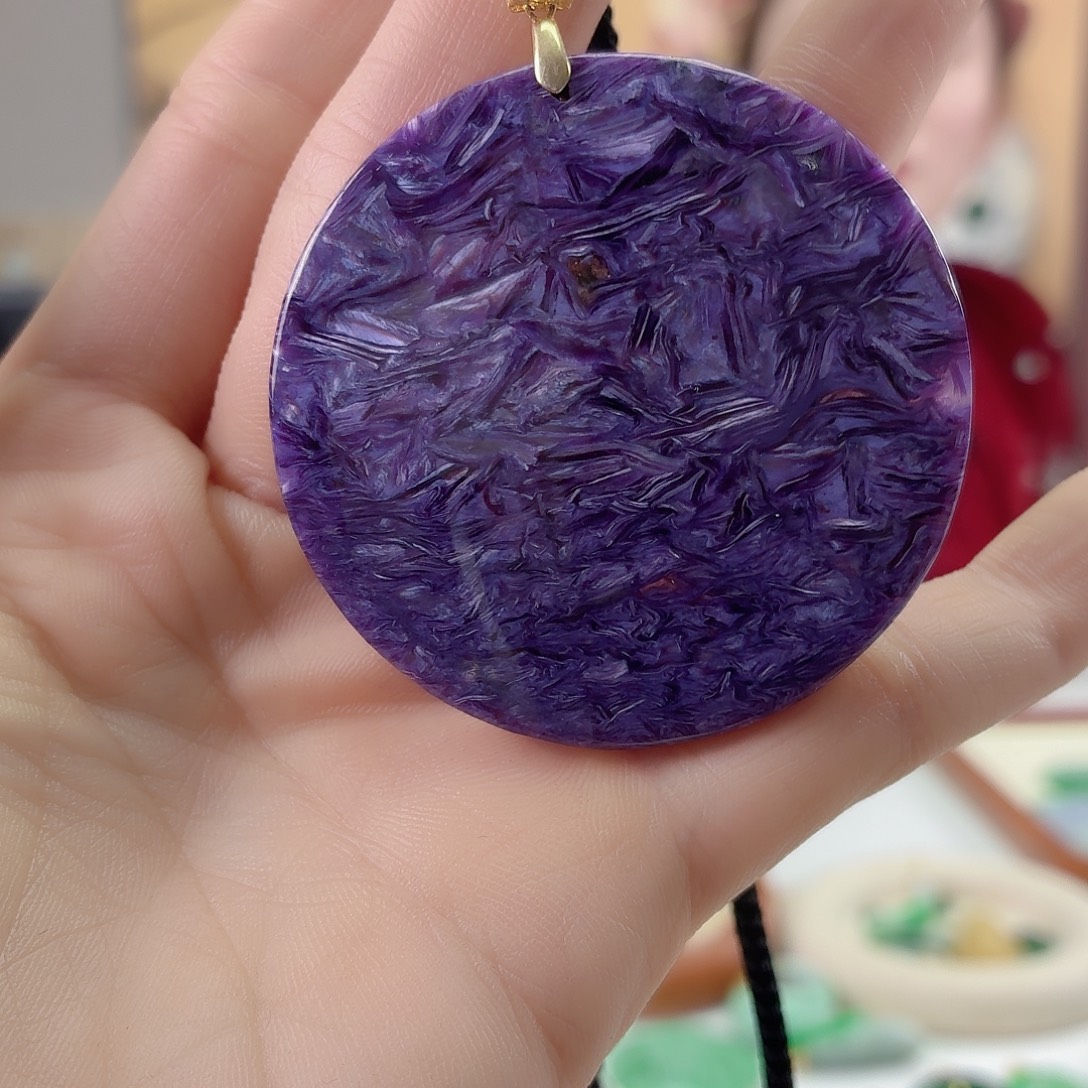 查罗石未镶嵌颈饰吊坠