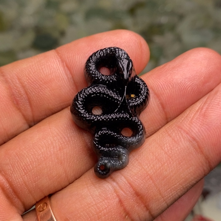 蛇纹石玉合金颈饰57