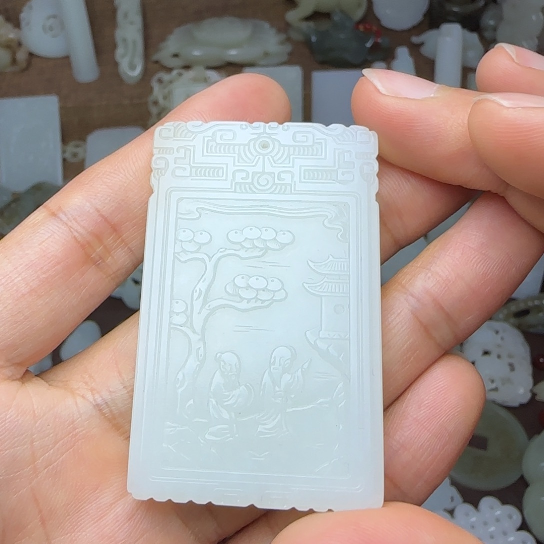 和田玉未镶嵌挂件