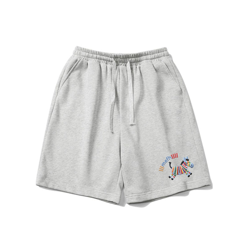 简约纯色运动休闲短裤夏季百搭宽松情侣直筒五分裤