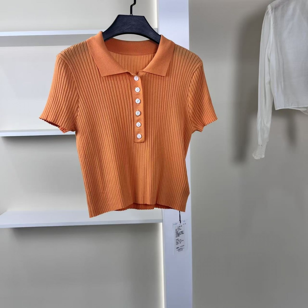 麦迪尚品【金羽J】K1368女装夏款修身百搭套头针织衫品牌撤柜