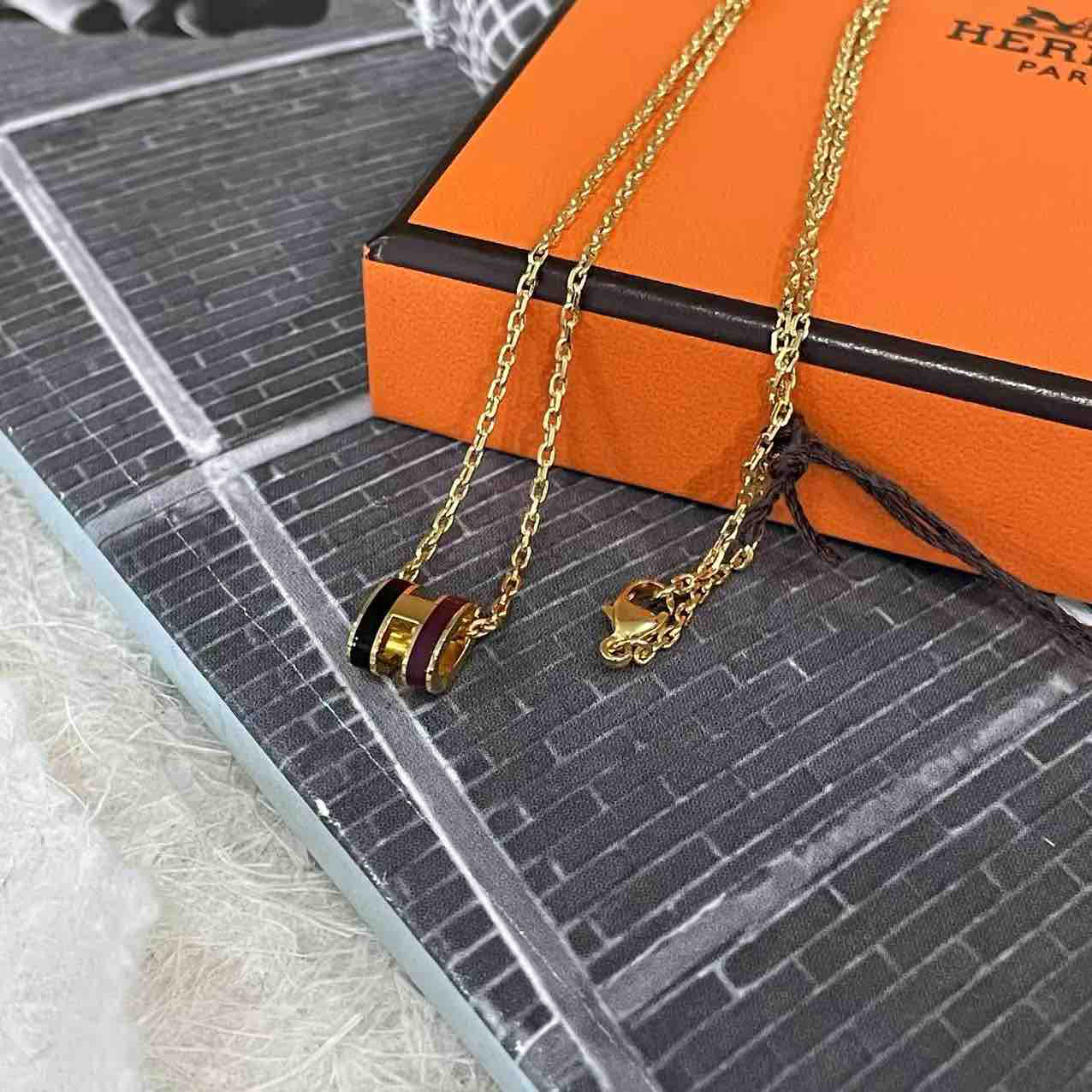 未使用 Hermes/爱马仕 Hermes mini pop项链拼色 NE59291