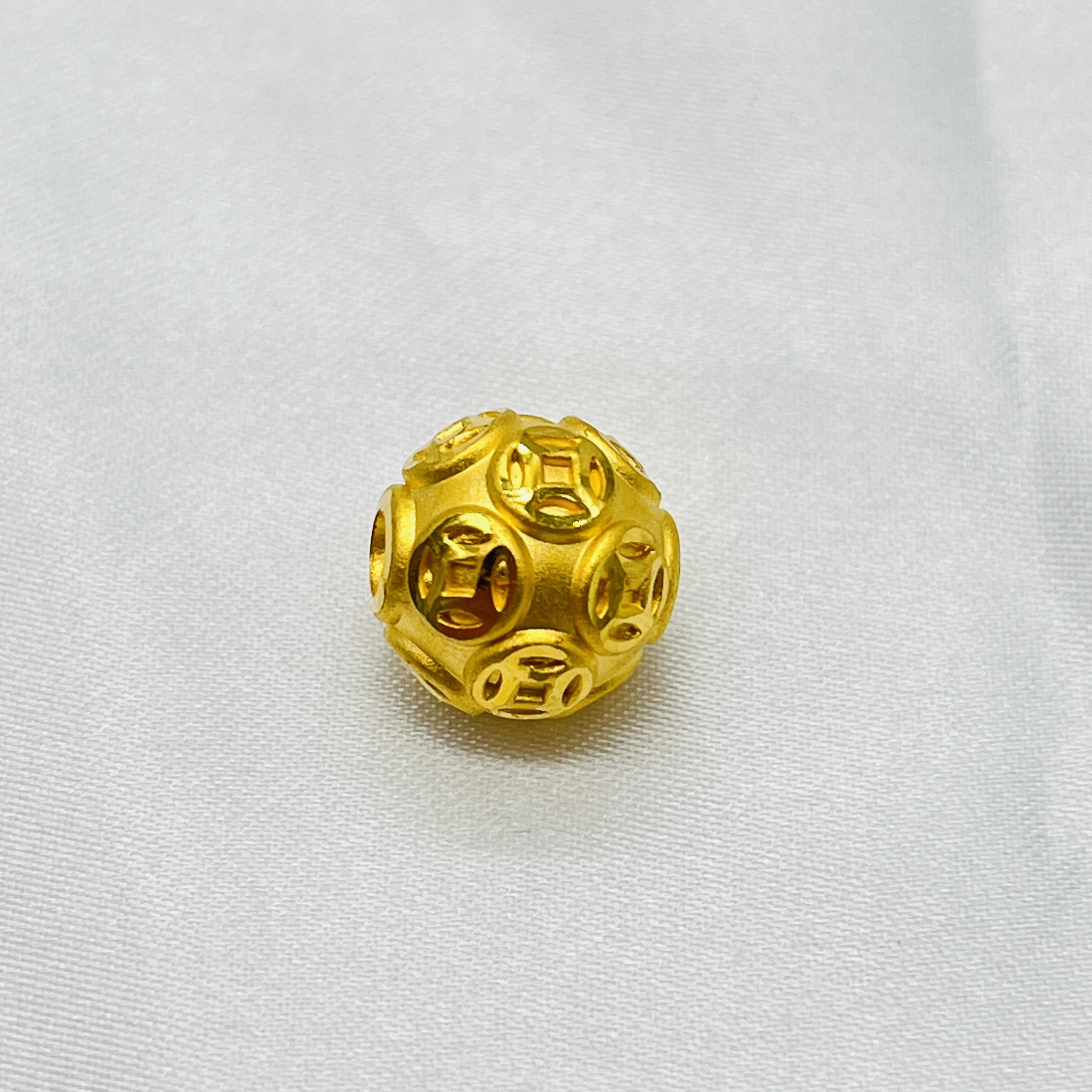 足金饰品/铜钱转运珠/0.70/1A5F2007/Q