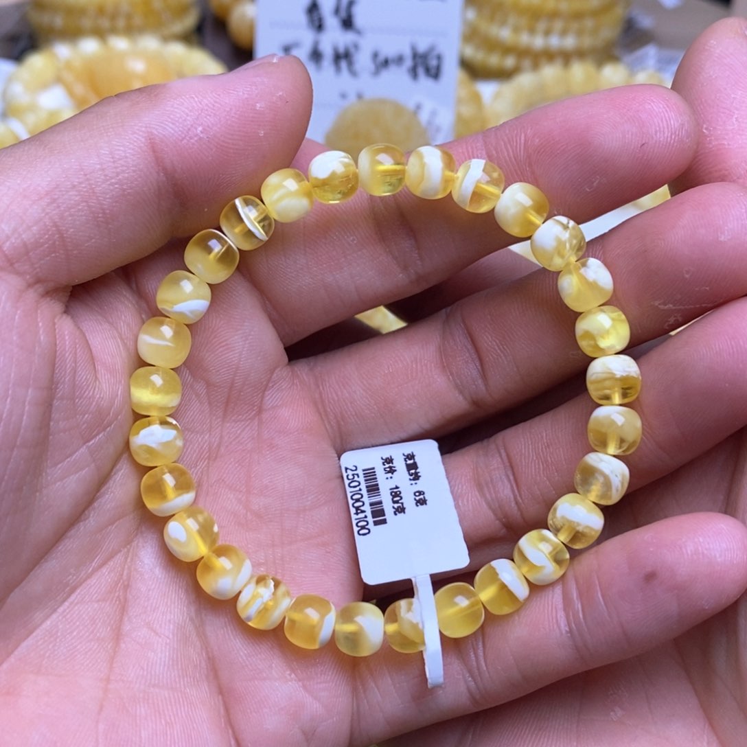 【闪购商品】蜜蜡裸石未镶嵌7+老型手串