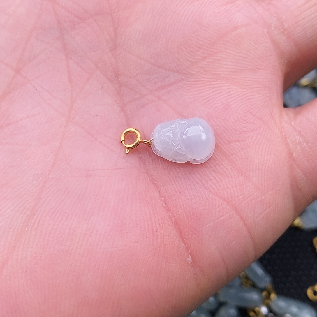 翡翠颈饰18K金镶嵌貔貅