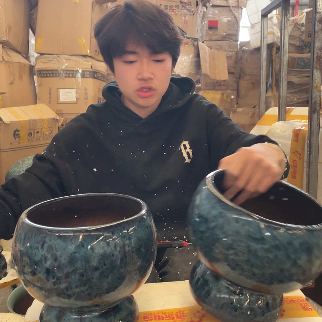 红陶宜兴紫砂花盆