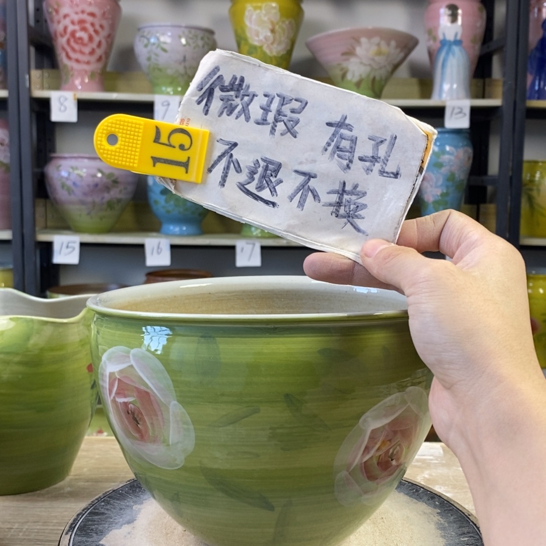 景德镇手工手绘陶瓷花盆