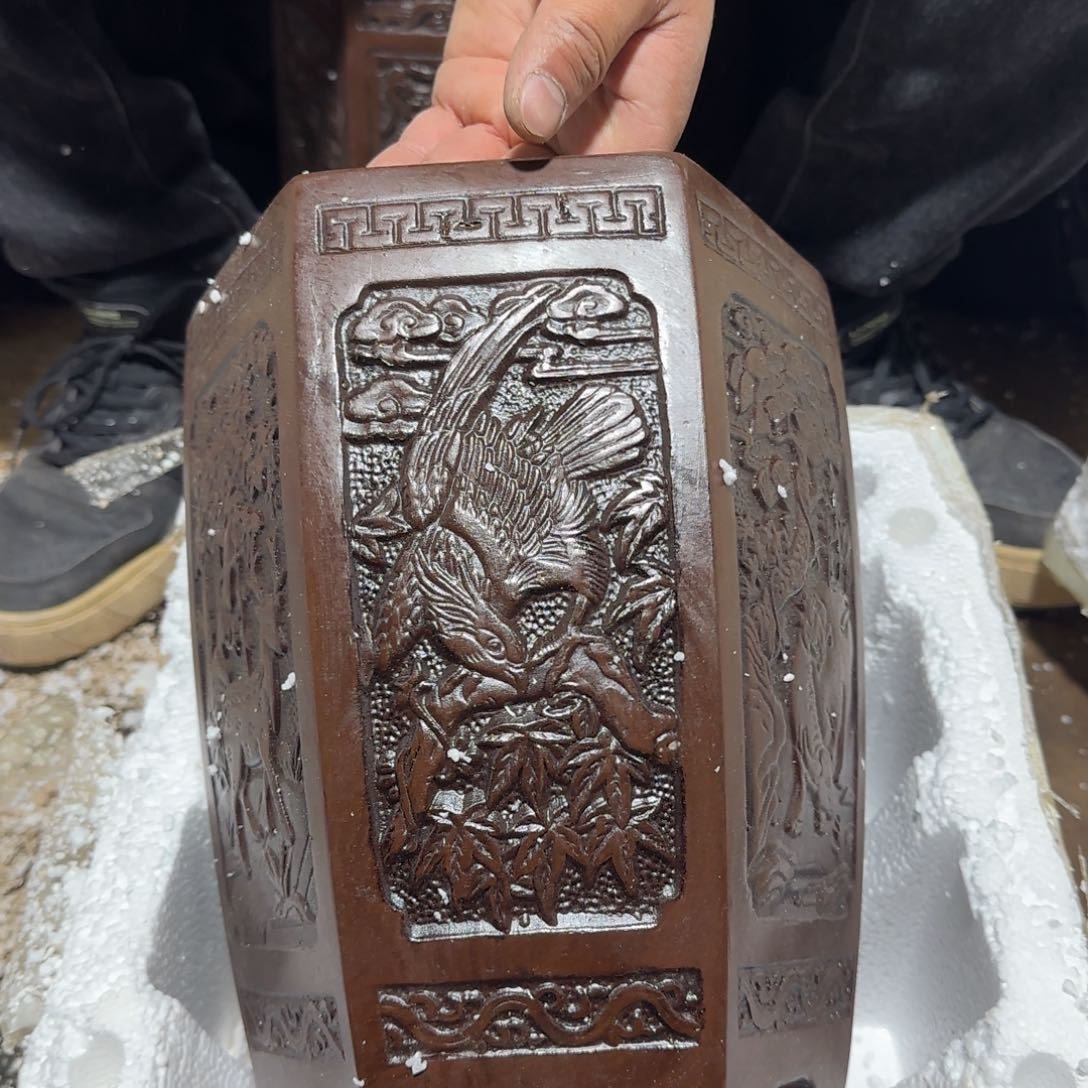 紫砂花盆瑕疵是我自己