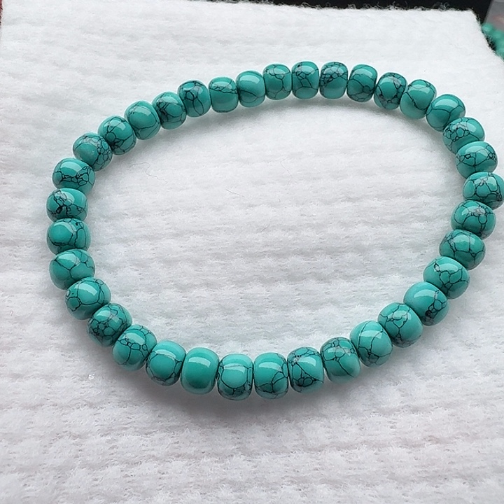 尺寸：6/5左右绿水草纹老型珠单圈