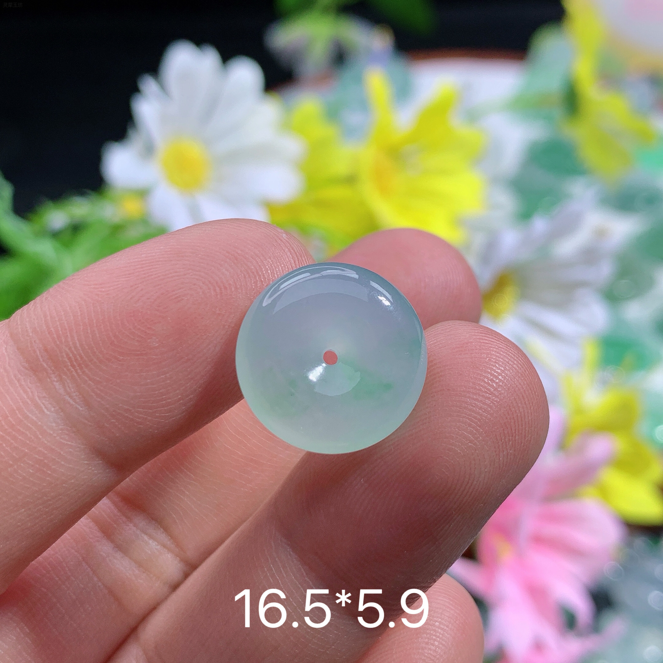 缅甸翡翠冰种起胶飘绿锁骨链平安扣吊坠精致上等翡翠珠宝首饰玉扣