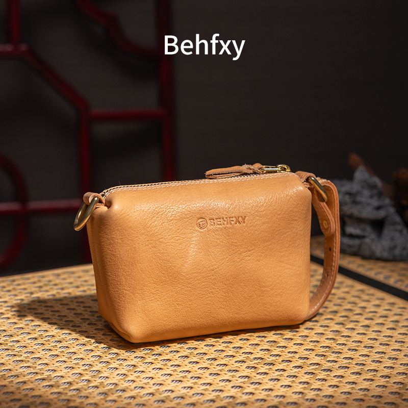 Behfxy 首饰袋  MinervaBox高端植鞣可盘玩包浆便携式文玩收纳袋