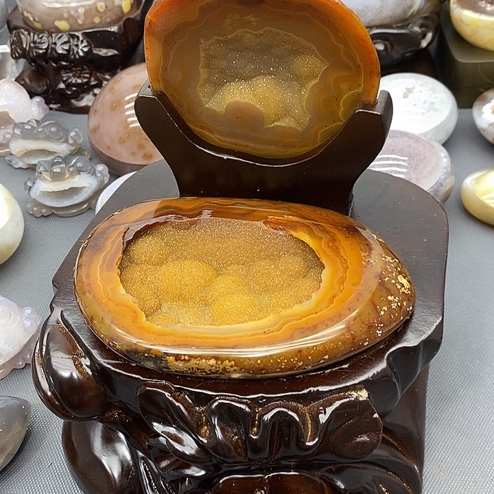 未镶嵌摆件紫晶聚宝盆