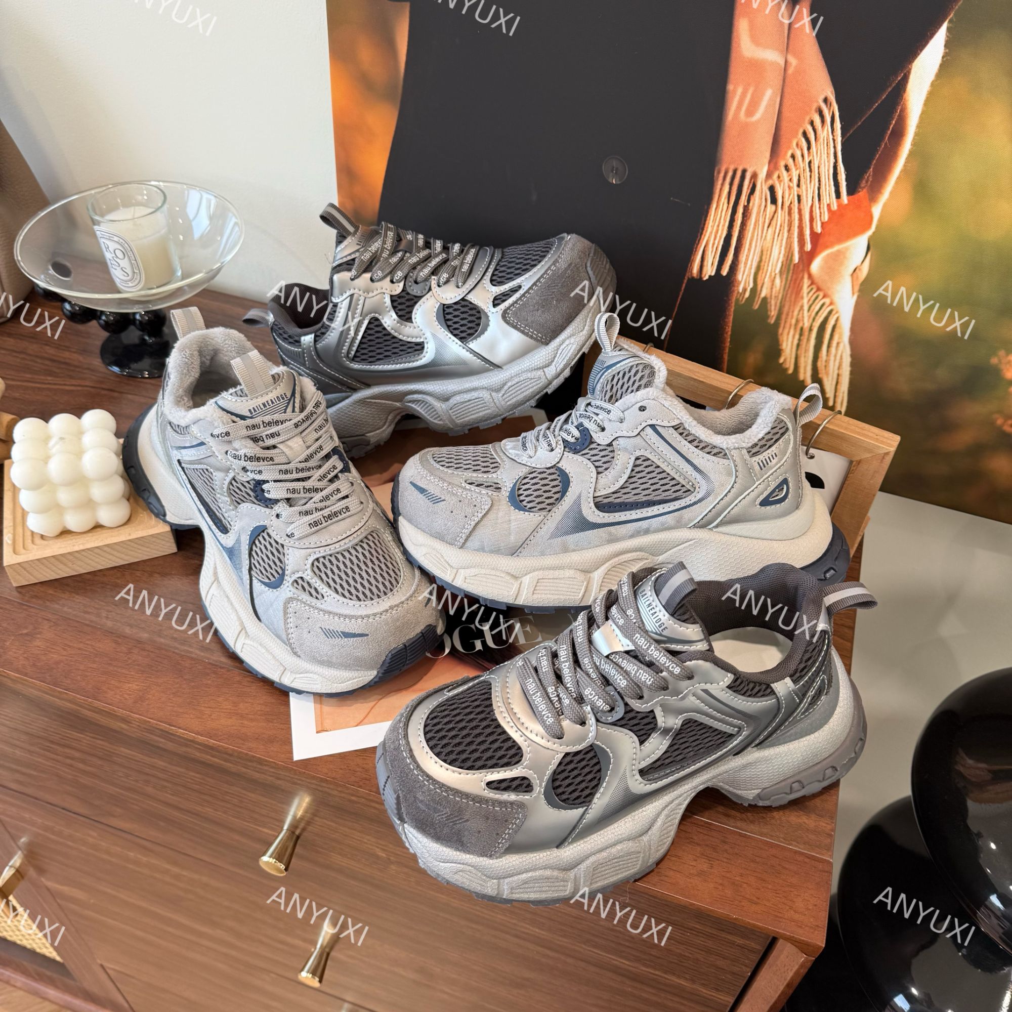 “你们要的”升级版后尾不突小怪兽平底老爹鞋&安妤皙8001【D04】