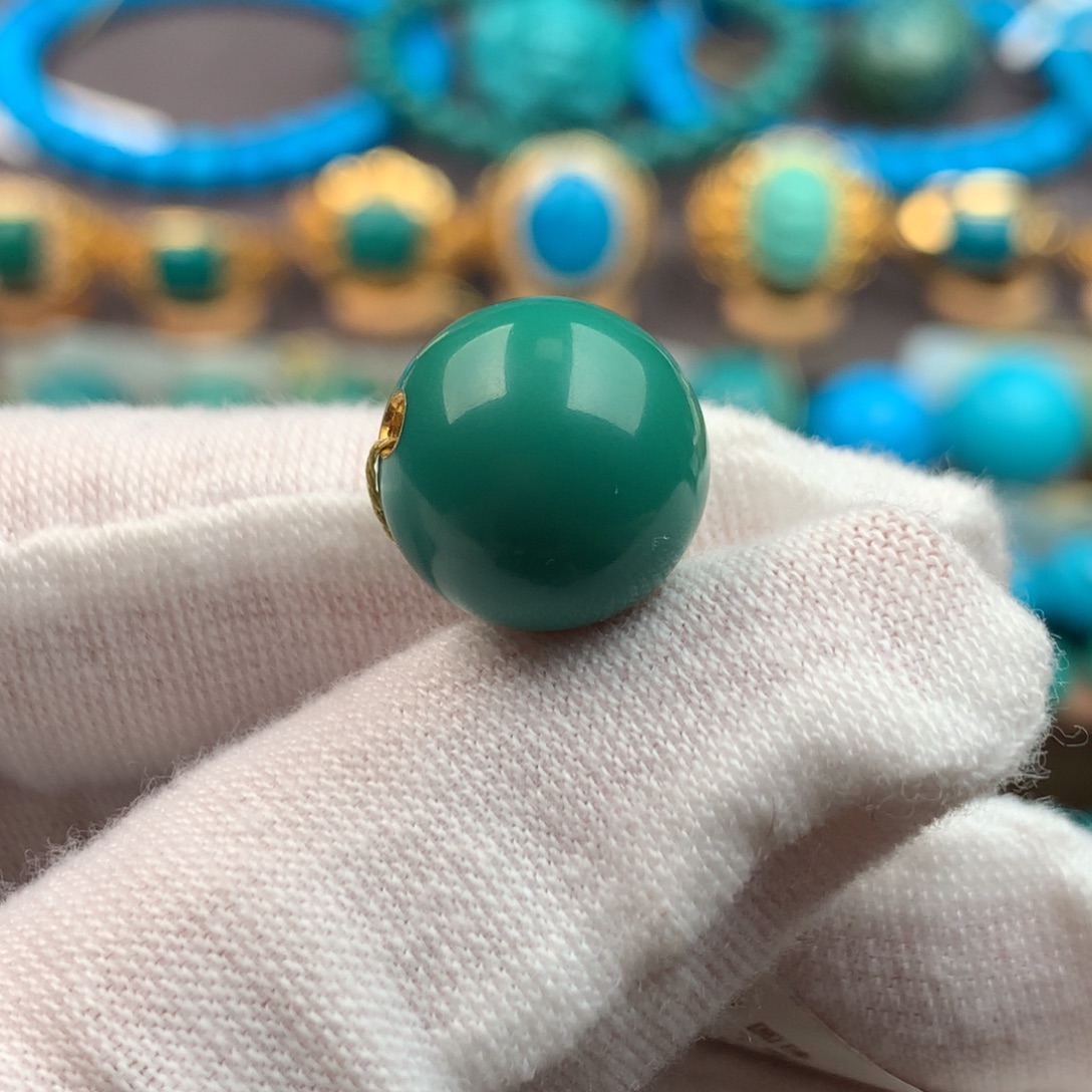 绿松石未镶嵌绿松石12.7mm